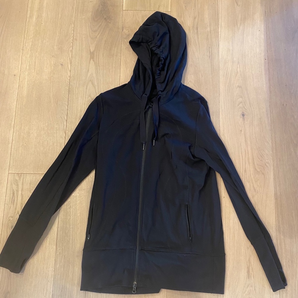 Black Lululemon workout zip up jacket